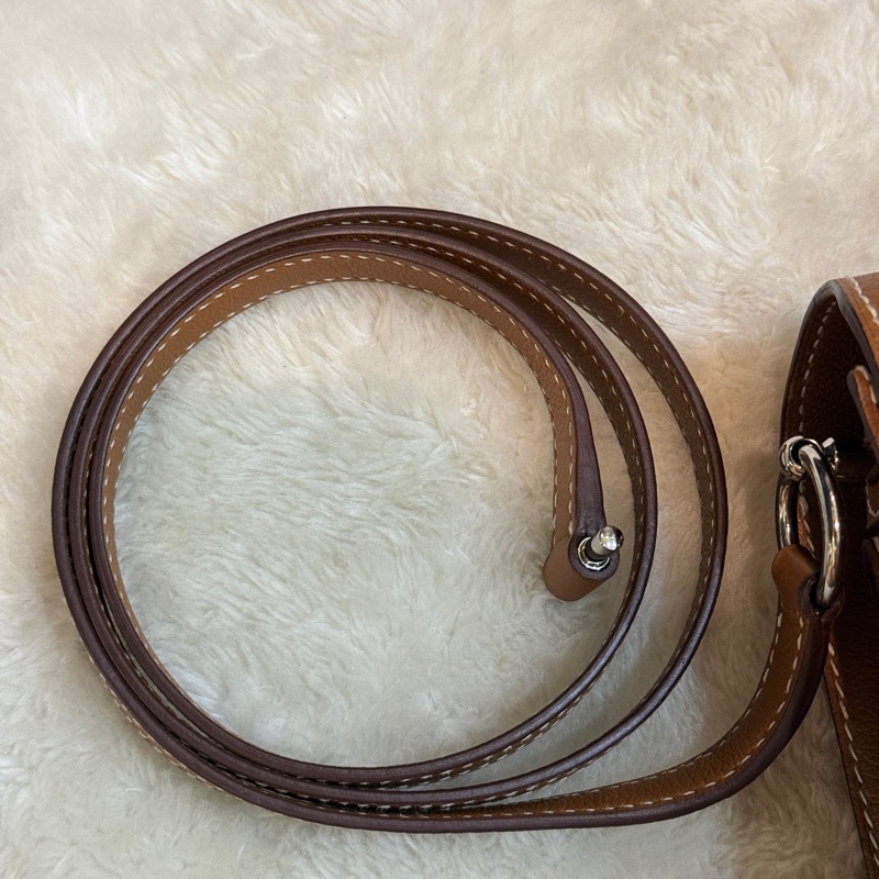 下單再用折扣碼-3000🉐9新以上✨愛馬仕🤎Hermes Roulis 23 gold金棕色 D刻 金棕金釦 愛馬仕金剛色 可斜背 可肩背-51