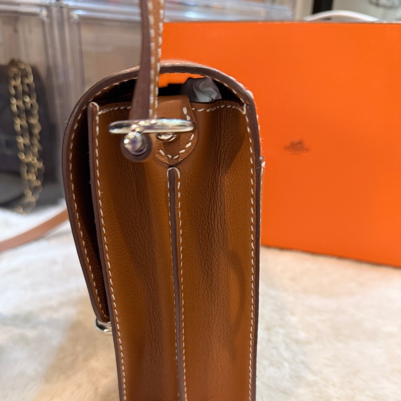 下單再用折扣碼-3000🉐9新以上✨愛馬仕🤎Hermes Roulis 23 gold金棕色 D刻 金棕金釦 愛馬仕金剛色 可斜背 可肩背-61