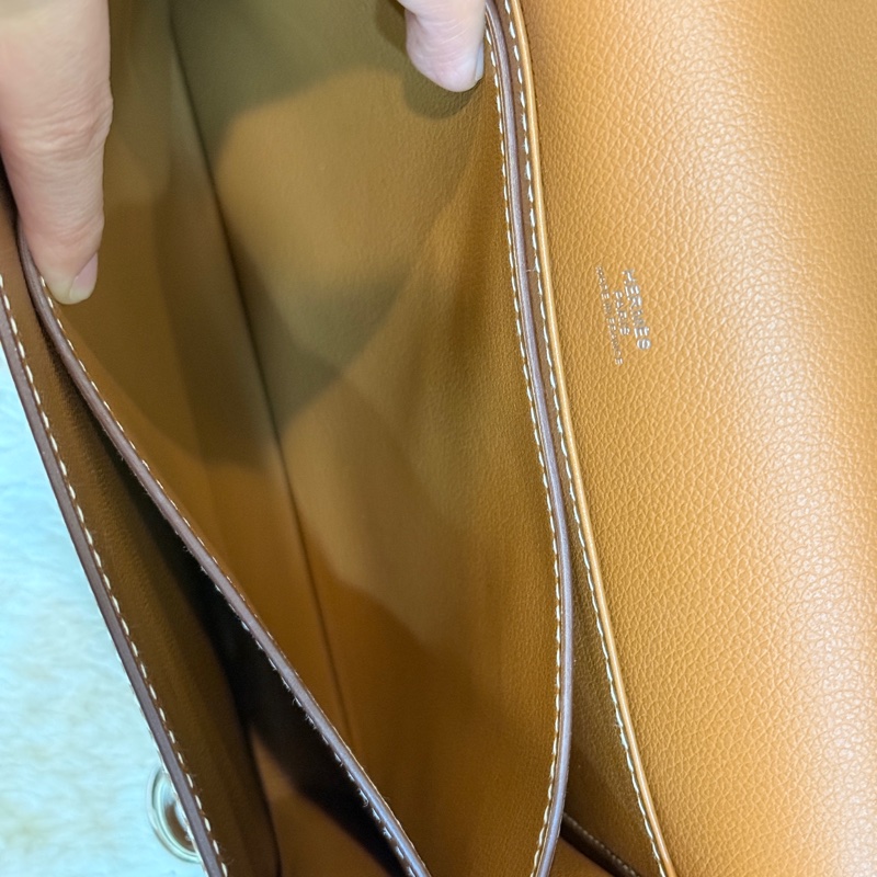 下單再用折扣碼-3000🉐9新以上✨愛馬仕🤎Hermes Roulis 23 gold金棕色 D刻 金棕金釦 愛馬仕金剛色 可斜背 可肩背-67