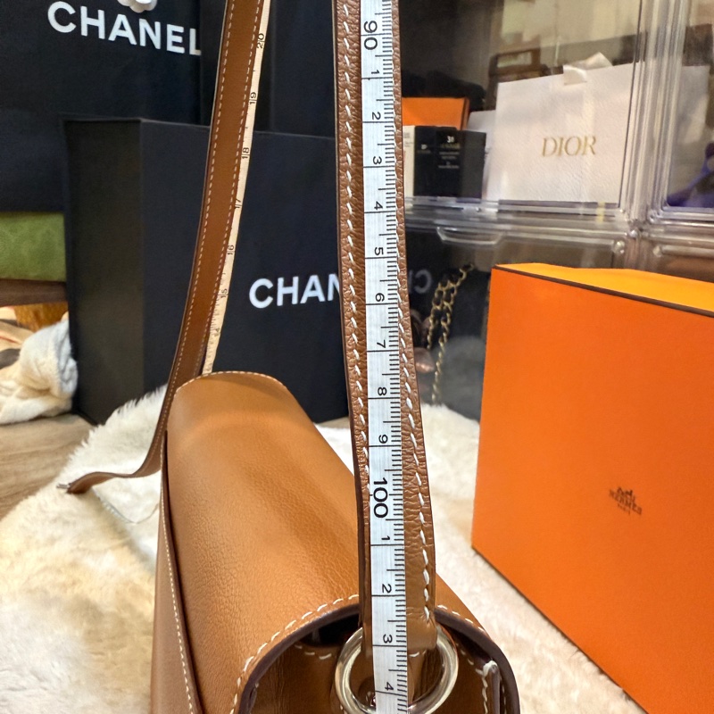 下單再用折扣碼-3000🉐9新以上✨愛馬仕🤎Hermes Roulis 23 gold金棕色 D刻 金棕金釦 愛馬仕金剛色 可斜背 可肩背-70