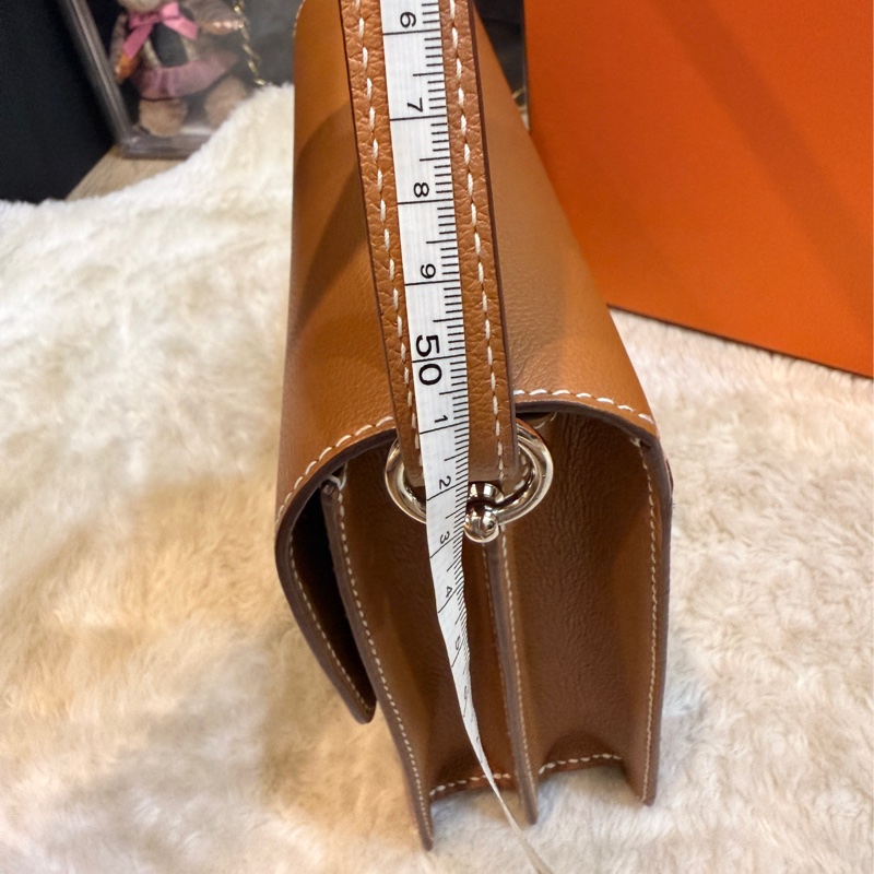 下單再用折扣碼-3000🉐9新以上✨愛馬仕🤎Hermes Roulis 23 gold金棕色 D刻 金棕金釦 愛馬仕金剛色 可斜背 可肩背-71