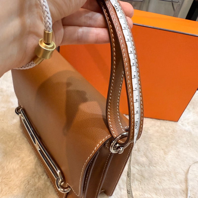 下單再用折扣碼-3000🉐9新以上✨愛馬仕🤎Hermes Roulis 23 gold金棕色 D刻 金棕金釦 愛馬仕金剛色 可斜背 可肩背-72
