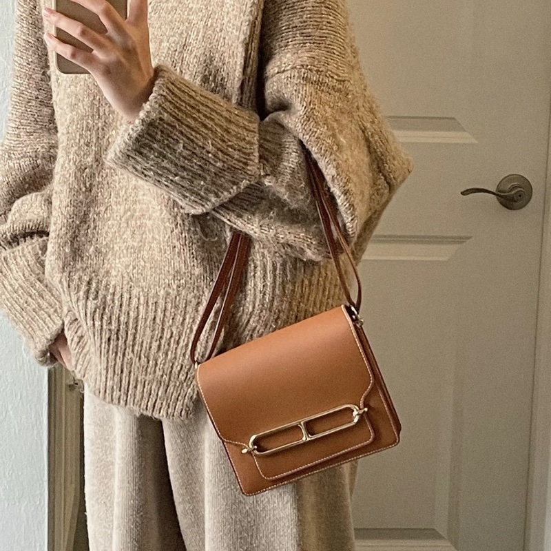 下單再用折扣碼-3000🉐9新以上✨愛馬仕🤎Hermes Roulis 23 gold金棕色 D刻 金棕金釦 愛馬仕金剛色 可斜背 可肩背-0