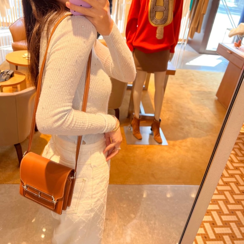 下單再用折扣碼-3000🉐9新以上✨愛馬仕🤎Hermes Roulis 23 gold金棕色 D刻 金棕金釦 愛馬仕金剛色 可斜背 可肩背-2