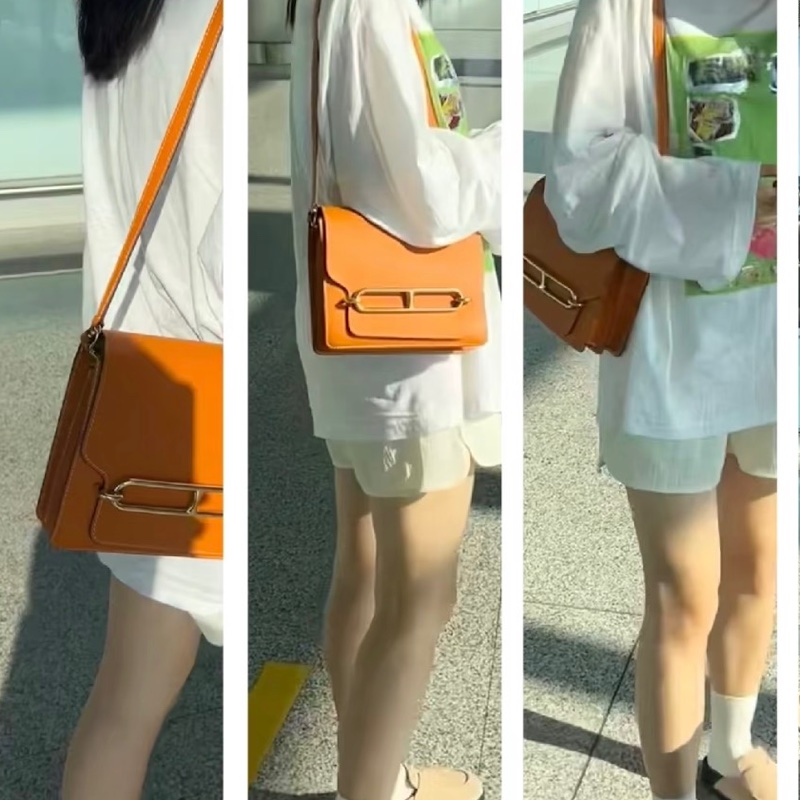 下單再用折扣碼-3000🉐9新以上✨愛馬仕🤎Hermes Roulis 23 gold金棕色 D刻 金棕金釦 愛馬仕金剛色 可斜背 可肩背-4