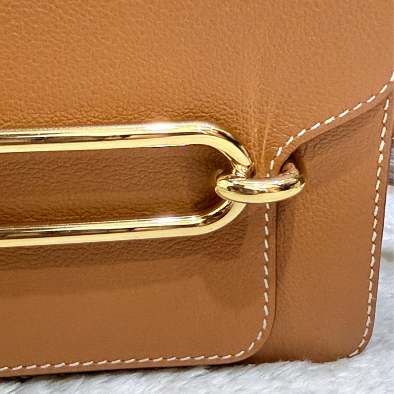下單再用折扣碼-3000🉐9新以上✨愛馬仕🤎Hermes Roulis 23 gold金棕色 D刻 金棕金釦 愛馬仕金剛色 可斜背 可肩背-14