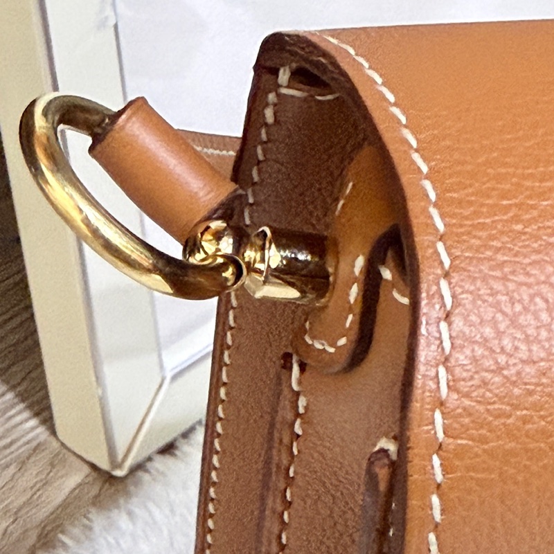美美的愛馬仕🤎Hermes Roulis 23 gold金棕色 D刻 金棕金釦 愛馬仕金剛色 可斜背 可肩背-33