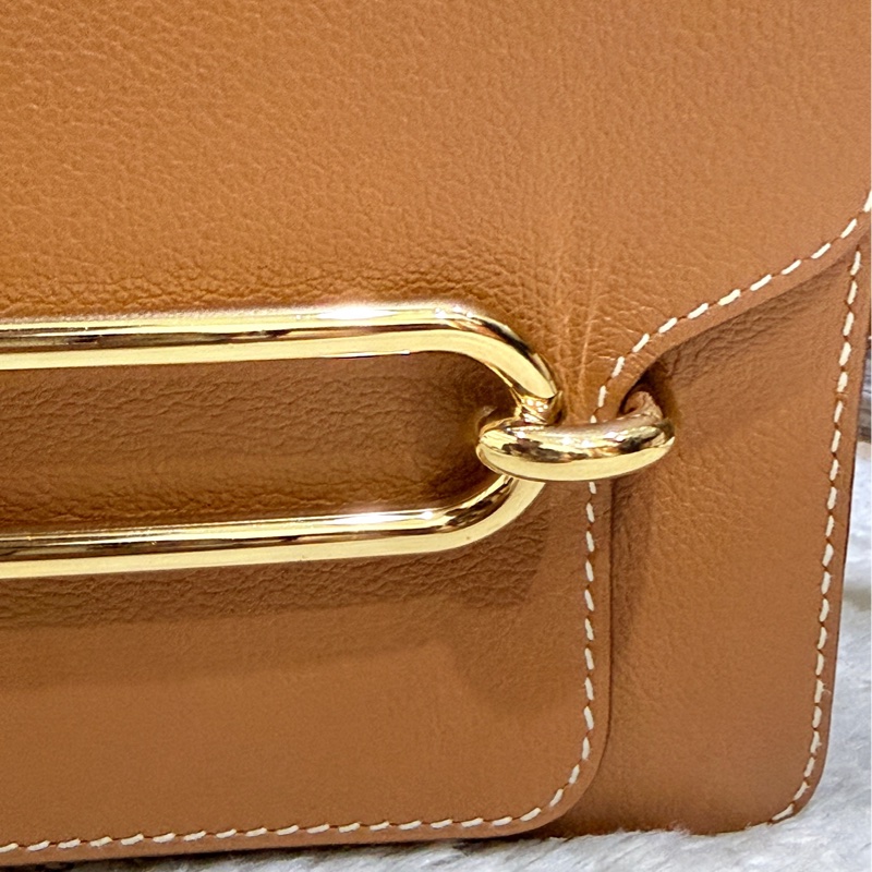 美美的愛馬仕🤎Hermes Roulis 23 gold金棕色 D刻 金棕金釦 愛馬仕金剛色 可斜背 可肩背-36