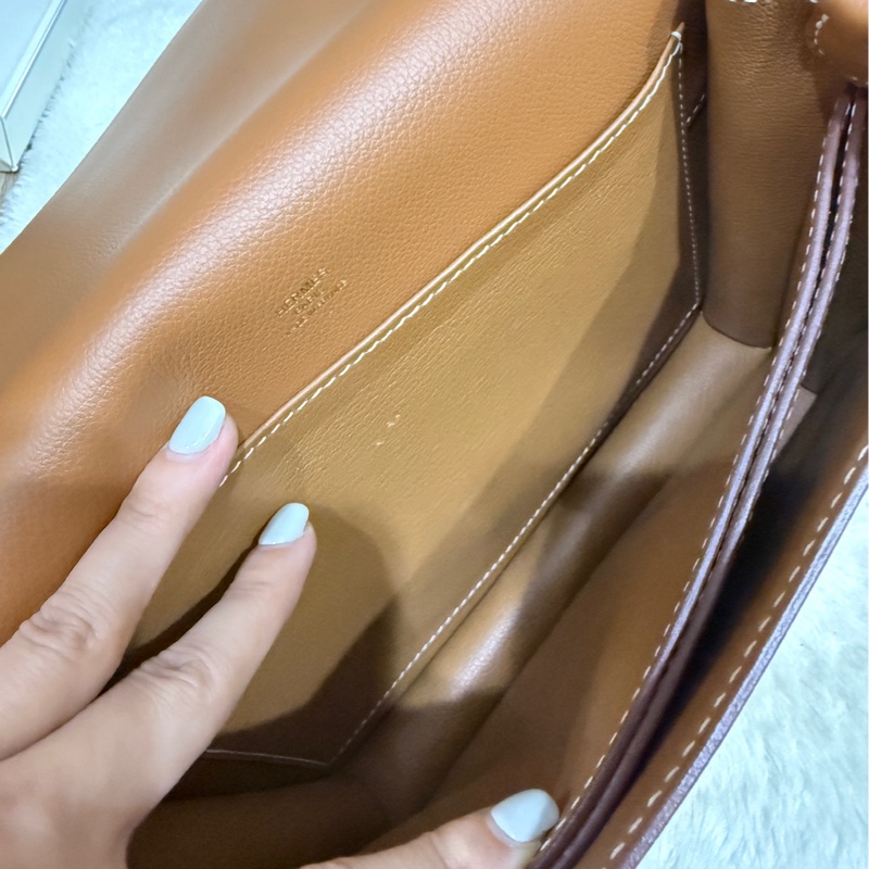 美美的愛馬仕🤎Hermes Roulis 23 gold金棕色 D刻 金棕金釦 愛馬仕金剛色 可斜背 可肩背-37