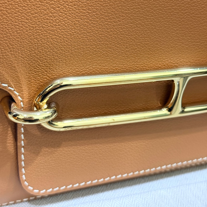 美美的愛馬仕🤎Hermes Roulis 23 gold金棕色 D刻 金棕金釦 愛馬仕金剛色 可斜背 可肩背-48