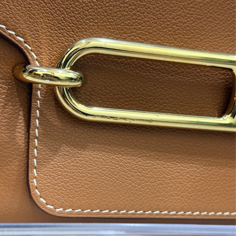 美美的愛馬仕🤎Hermes Roulis 23 gold金棕色 D刻 金棕金釦 愛馬仕金剛色 可斜背 可肩背-49