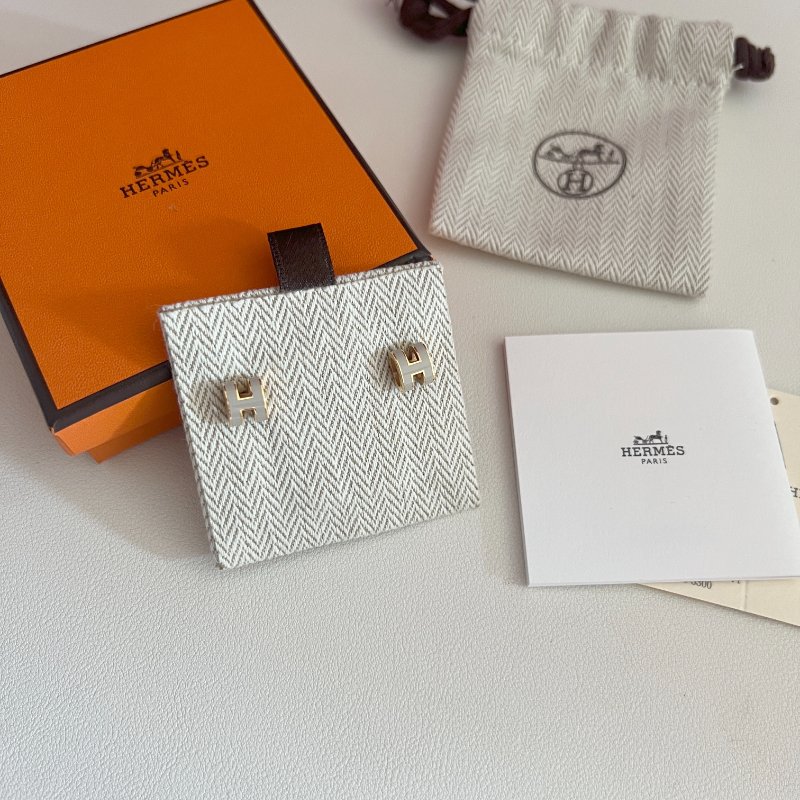 Hermes Mini Pop H earrings marron glacé 經典耳環 (品牌官方網站也是正在發售的)-0