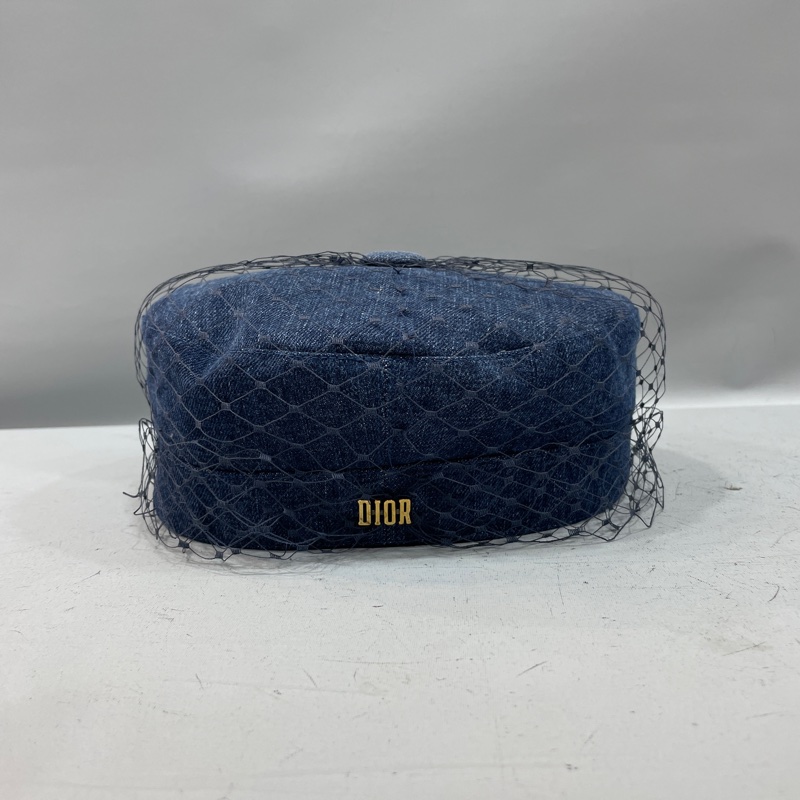 Dior藍單寧網紗帽子-4