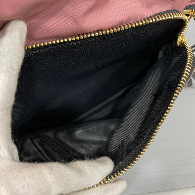 Burberry 4020959藕粉色尼龍布黑牛皮飾邊雙口袋後背包Rucksack-30