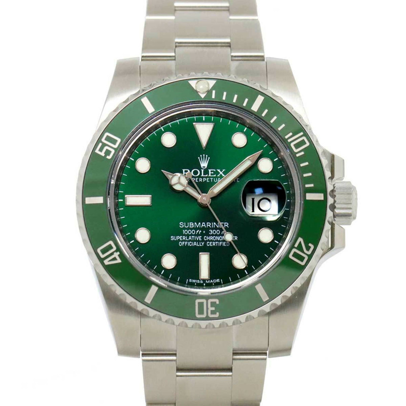 勞力士 ROLEX Submariner Date 116610LV G 編號輪盤男錶綠色錶圈錶盤自動上鍊-0