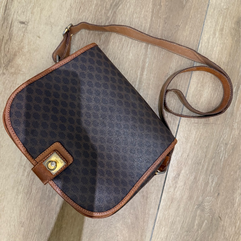 CELINE 馬鞍老花肩背包|Vintage Celine Saddle Bag-4