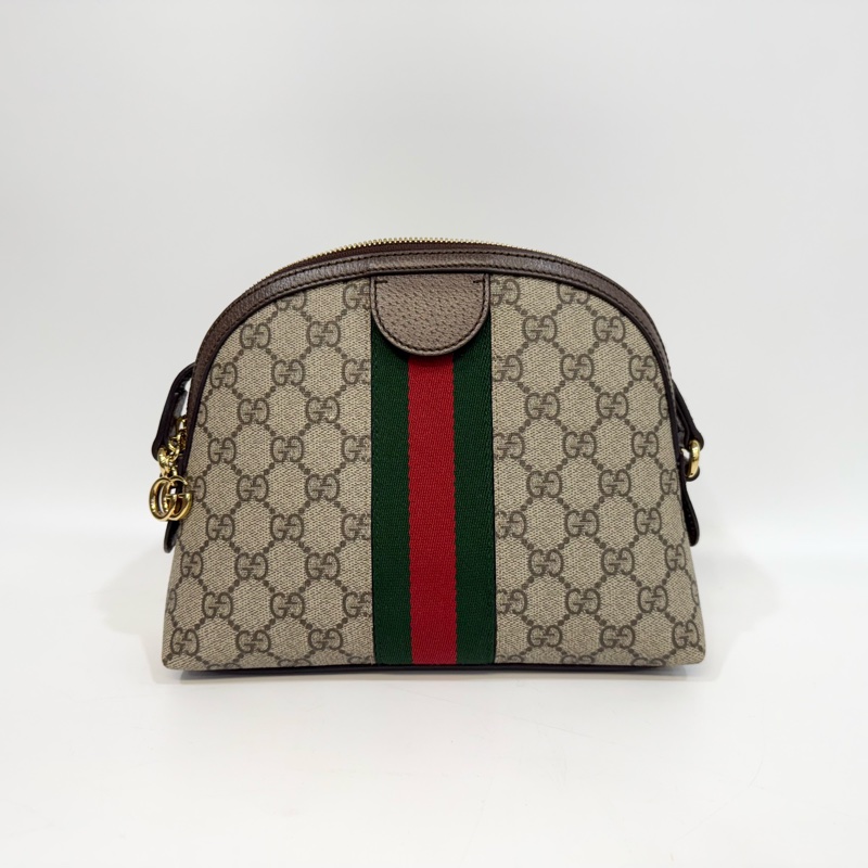 GUCCI 原花ophidia綠紅綠織帶貝殼包499621-1