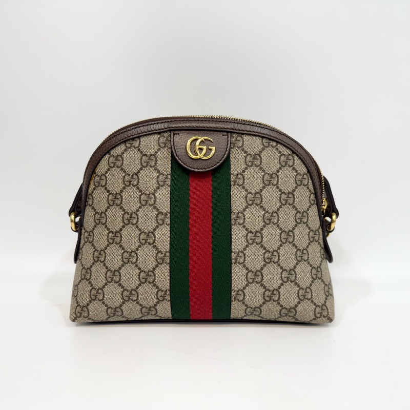 GUCCI 原花ophidia綠紅綠織帶貝殼包499621-5