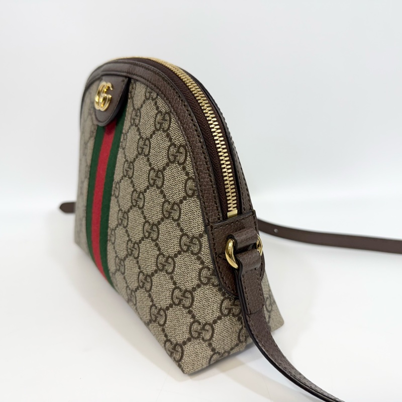 GUCCI 原花ophidia綠紅綠織帶貝殼包499621-7