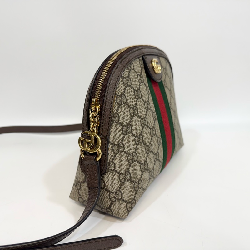 GUCCI 原花ophidia綠紅綠織帶貝殼包499621-8