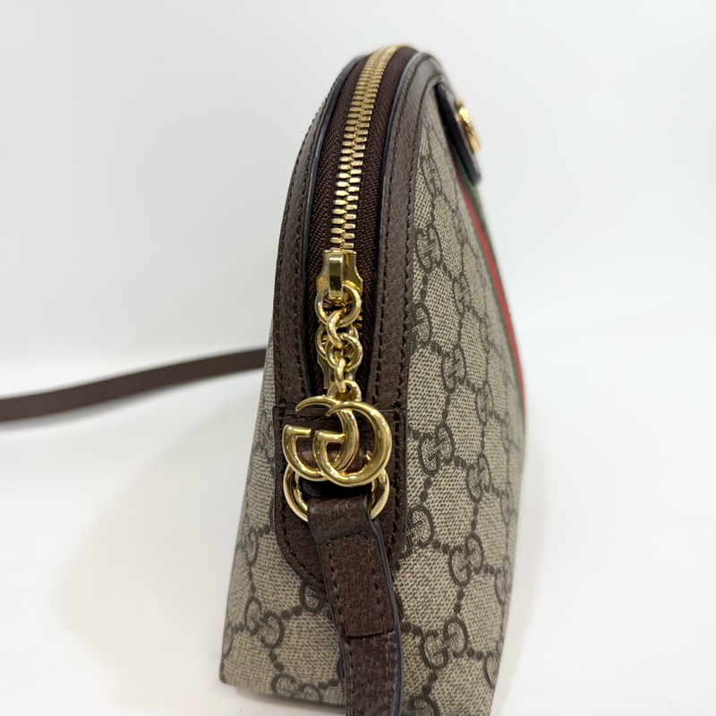 GUCCI 原花ophidia綠紅綠織帶貝殼包499621-9