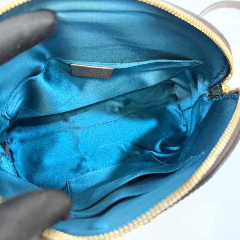 GUCCI 原花ophidia綠紅綠織帶貝殼包499621-12