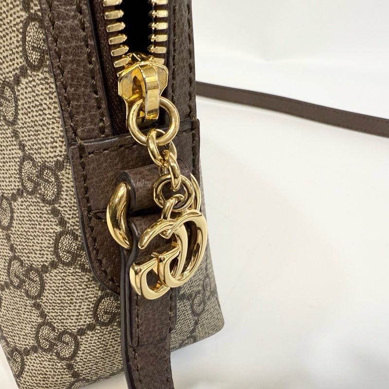 GUCCI 原花ophidia綠紅綠織帶貝殼包499621-17