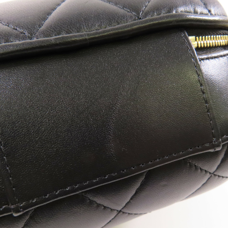 CHANEL 牛皮皮革Chain Shoulder金扣鏈帶手挽肩背兩用袋-14