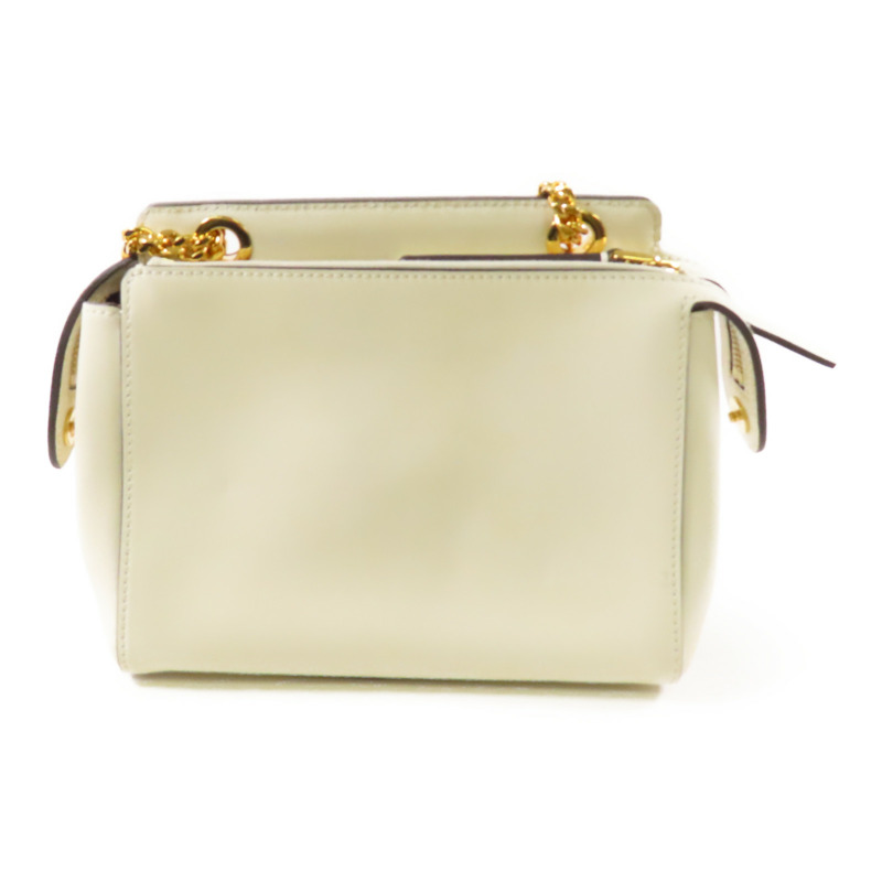 FENDI 牛皮皮革Dotcom金扣鏈帶肩背袋-1