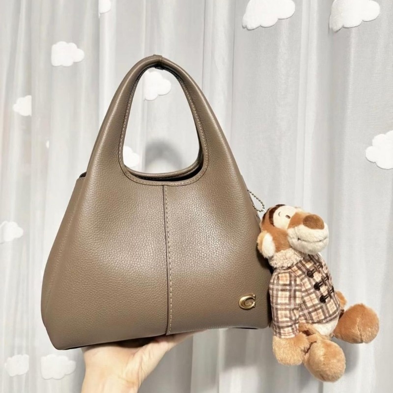 全新coach lana 23 可可棕 菜籃包-2