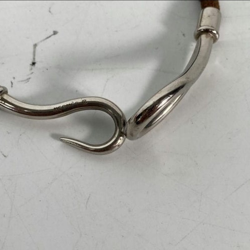 Hermès 愛馬仕 皮革手環 勾勾手環-2