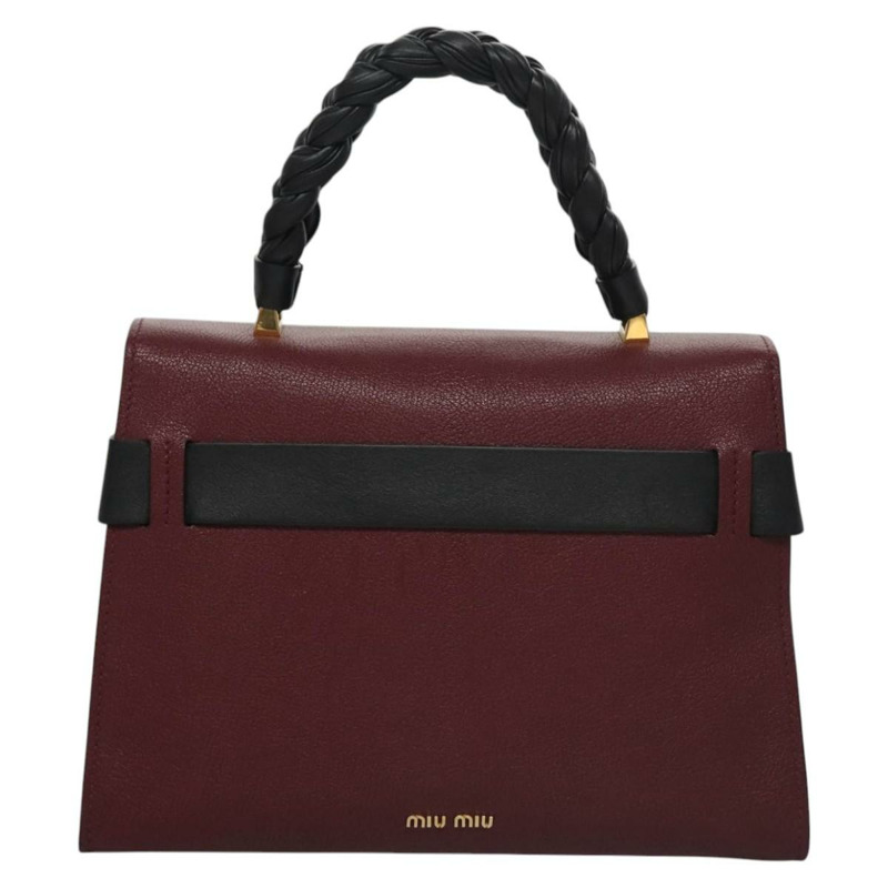 【日本直送】Miu Miu 手提包 皮革 2 款 波爾多色 正品 am7705-2