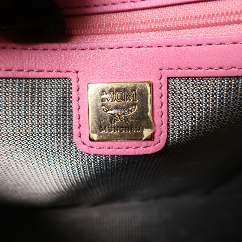 MCM 皮革Rucksack金扣背包-10