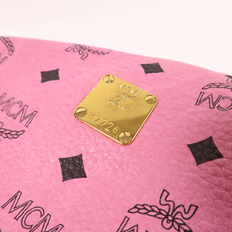MCM 皮革Rucksack金扣背包-11