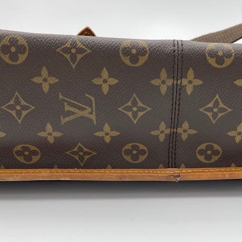 💝FuFu.Style ⟡.·* LV *稀少老款*老花斜背包側背包 帆布背帶-14