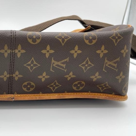 💝FuFu.Style ⟡.·* LV *稀少老款*老花斜背包側背包 帆布背帶-15