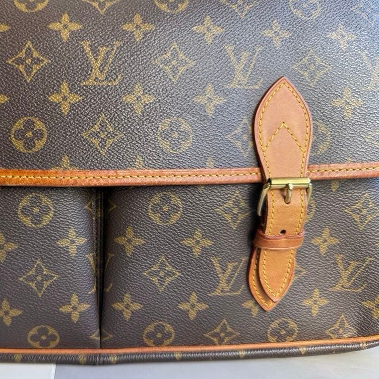 💝FuFu.Style ⟡.·* LV *稀少老款*老花斜背包側背包 帆布背帶-25