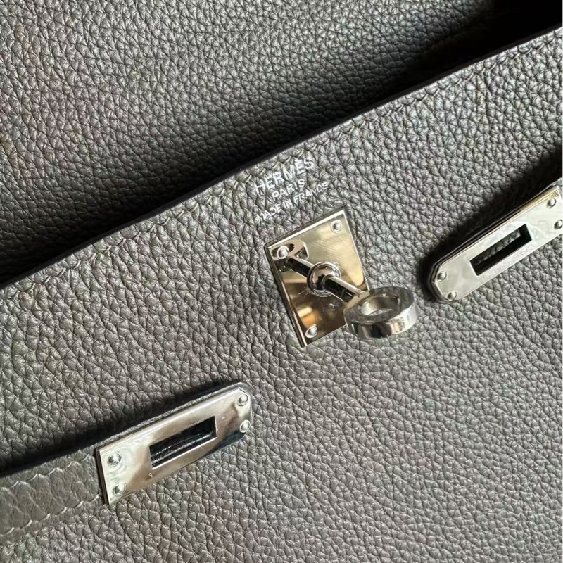 💓🎠 Hermes Kelly 25 大象灰 框R刻-9