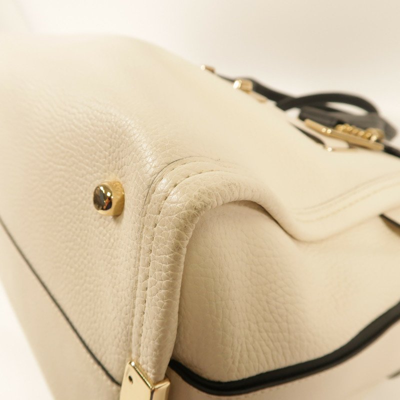 COACH 牛皮皮革Shoulder Bag金扣手挽肩背兩用袋-5