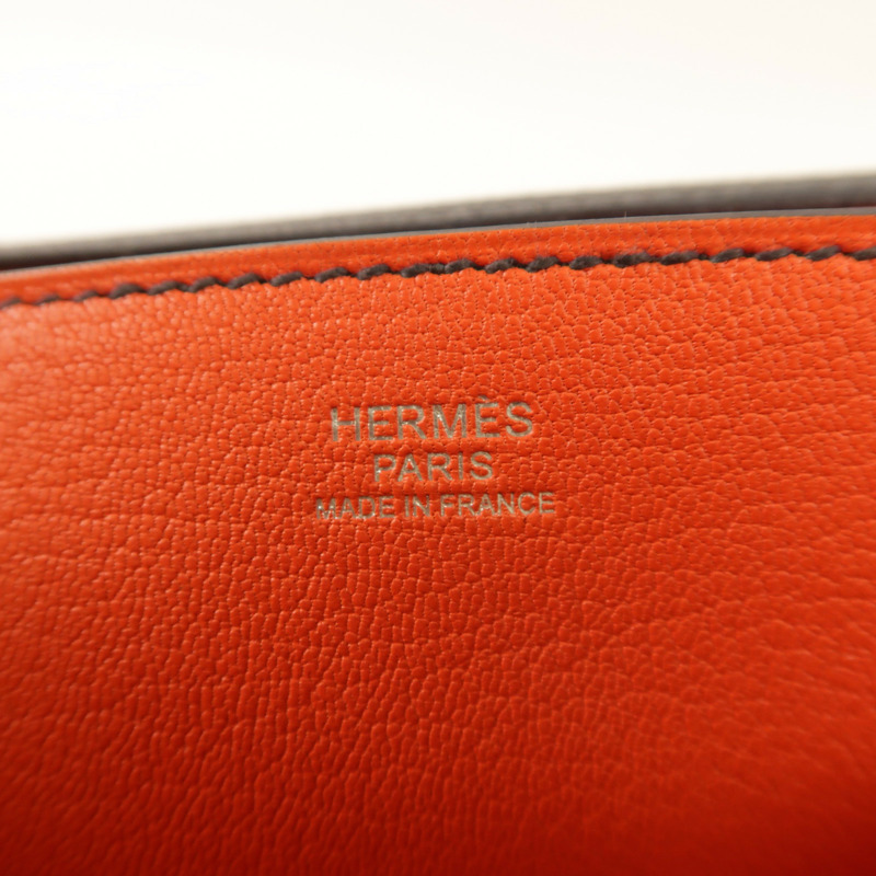 HERMES Clemence皮革Opli 24銀扣肩背袋-12