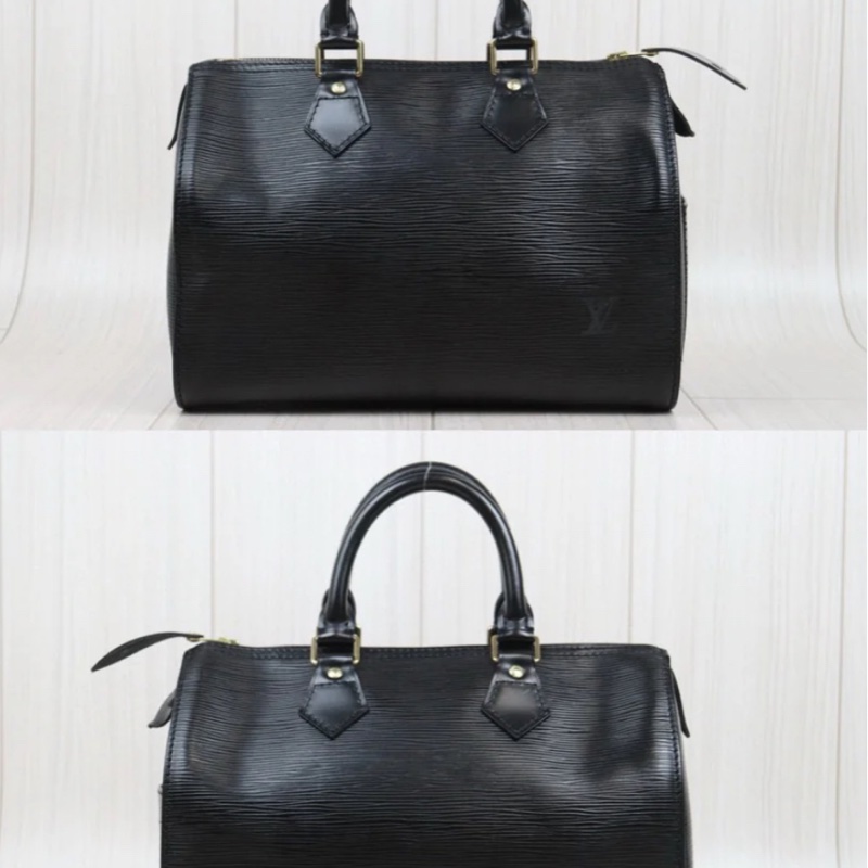 「JL精品代購」98新Lv speedy 黑色水波紋 波士頓包-2