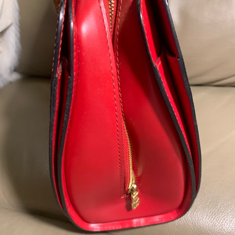 Louis Vuitton 紅色epi手提包-9
