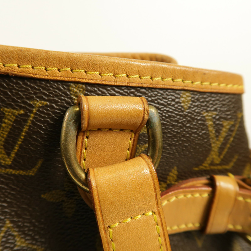 LOUIS VUITTON Monogram Batignolles金扣肩背袋棕色-10