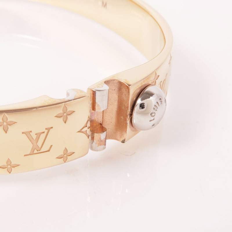 LOUIS VUITTON 金屬Nanogram Cuff手鐲-7