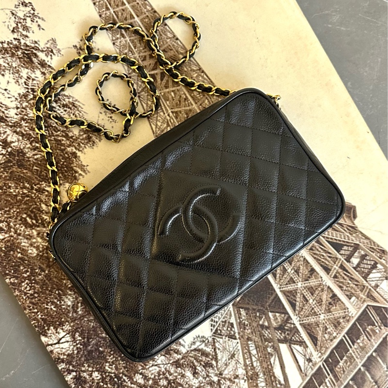 (MYMluxurybag) Chanel 荔枝皮袋 相機袋 斜背包-0