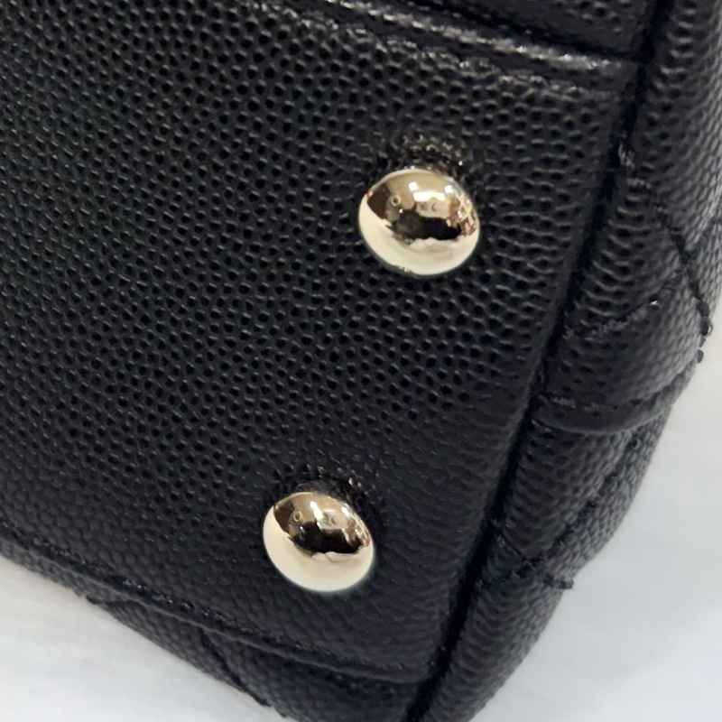 CHANEL黑金荔枝皮MINI COCO HANDLE AS2215-33