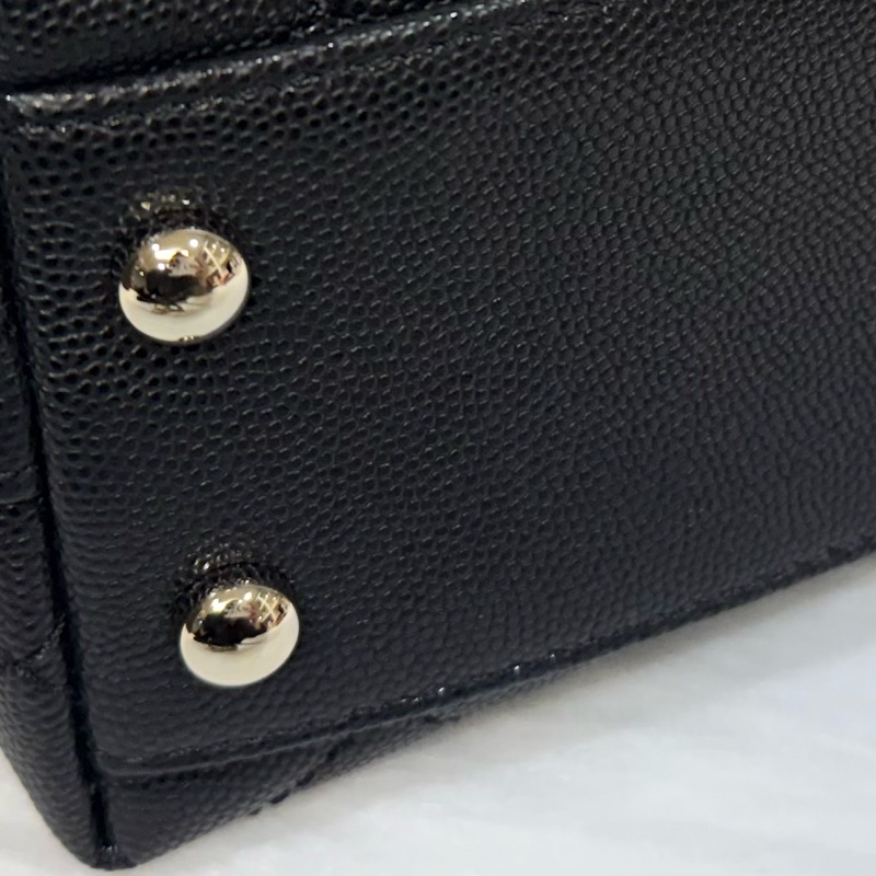 CHANEL黑金荔枝皮MINI COCO HANDLE AS2215-34