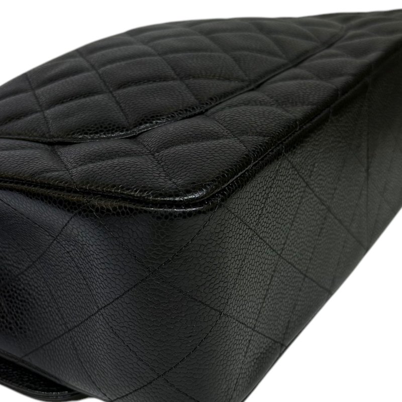 【美收精品】CHANEL CF 黑色荔枝皮肩背包 2-207-8