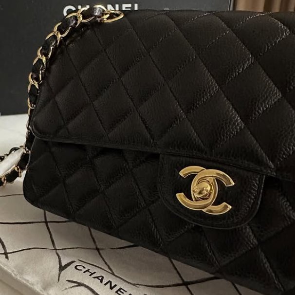 Chanel 金 CF25 魚子醬皮紋-6