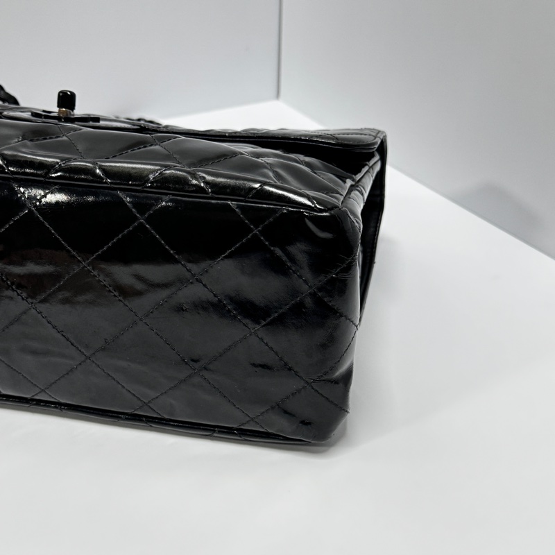 （超稀有雙面包💝） Chanel CF30 Jumbo “so black”全黑經典包-6